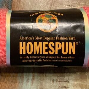 Lion Brand Homespun Yarn in Pink